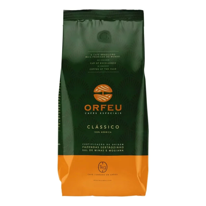 Café Especial Torrado em Grãos Clássico Orfeu Pacote 1kg 1