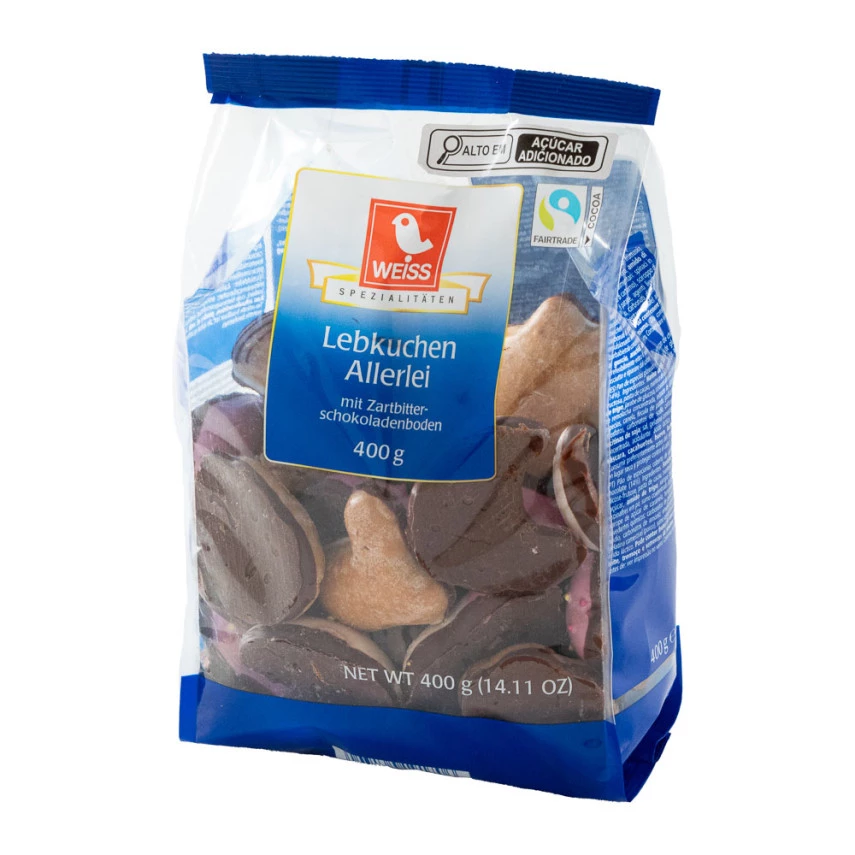 Pão de Mel Lebkuchen Allerlei WEISS 400g
