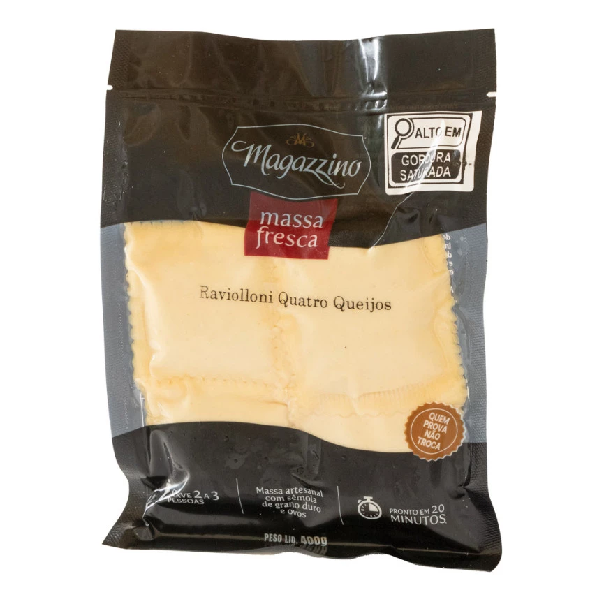 Massa Fresca Raviolloni Quatro Queijos MAGAZZINO 400g