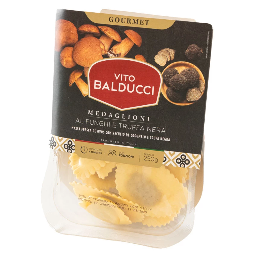Medaglioni com Recheio de Cogumelo e Trufa Negra VITO BALDUCCI 250g