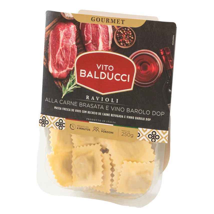 Massa Fresca Ravioli de Carne e Vinho Barolo VITO BALCUCCI 250g