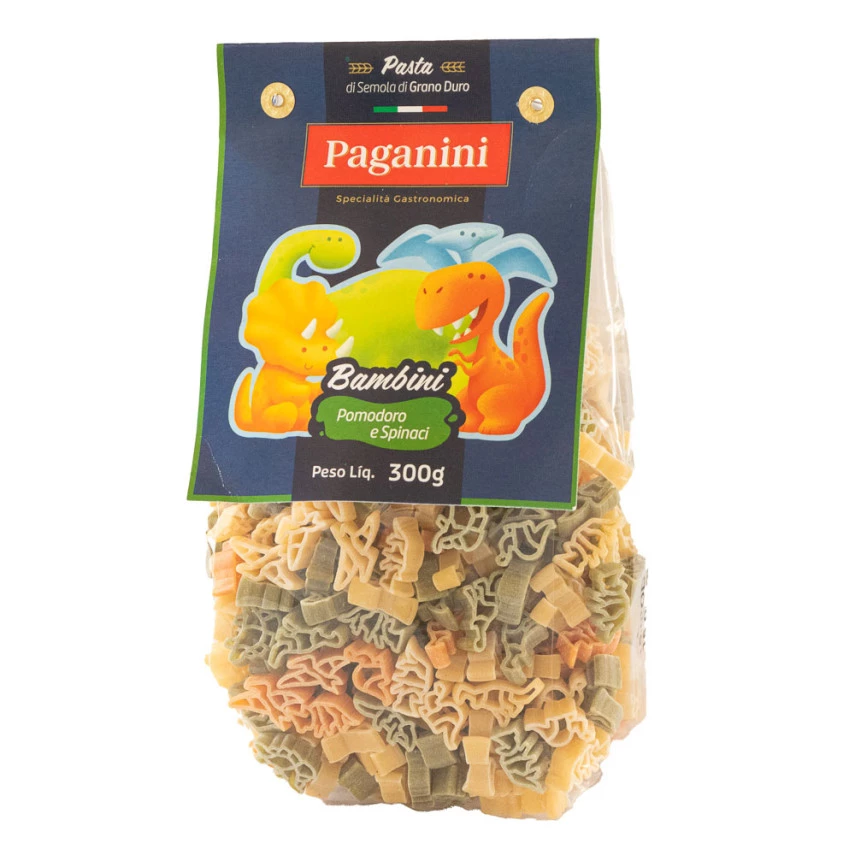 Macarrão Dinossauros Bambini PAGANINI 300g
