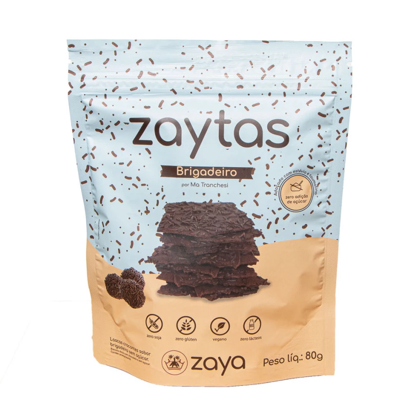 Lascas crocante de brigadeiro Zaytas ZAYA 80g