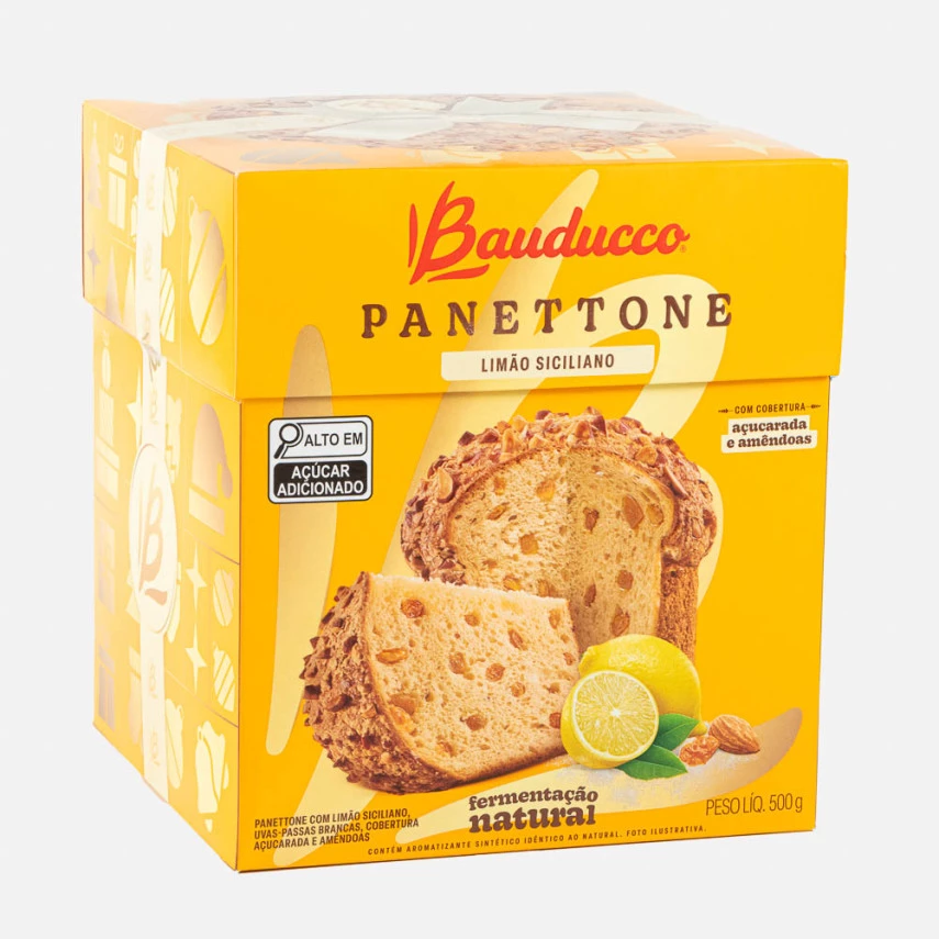 Panetone Speciale Limão Siciliano e Passas Brancas BAUDUCCO 500g