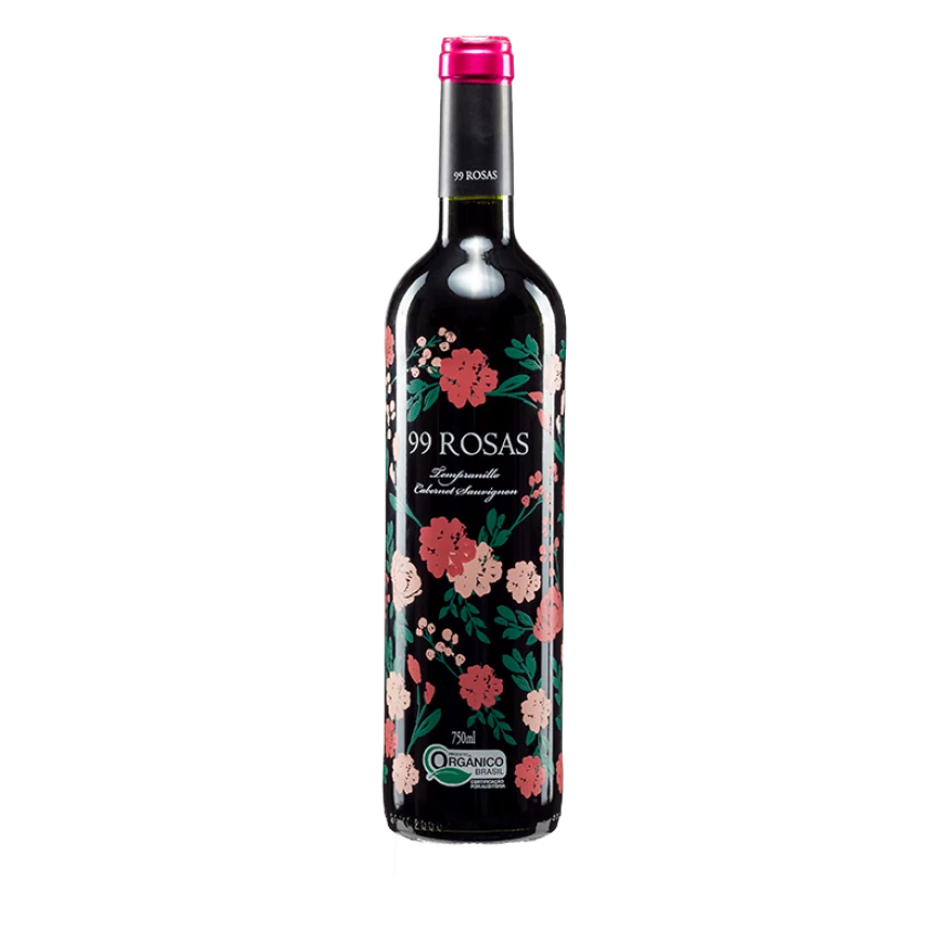 Vinho Tinto Tempranillo Cabernet Sauvignon Espanhol 99 ROSAS 750ml
