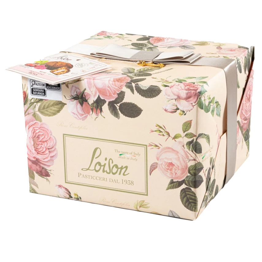 Panettone Rosa com Calda de Rosas LOISON 600g