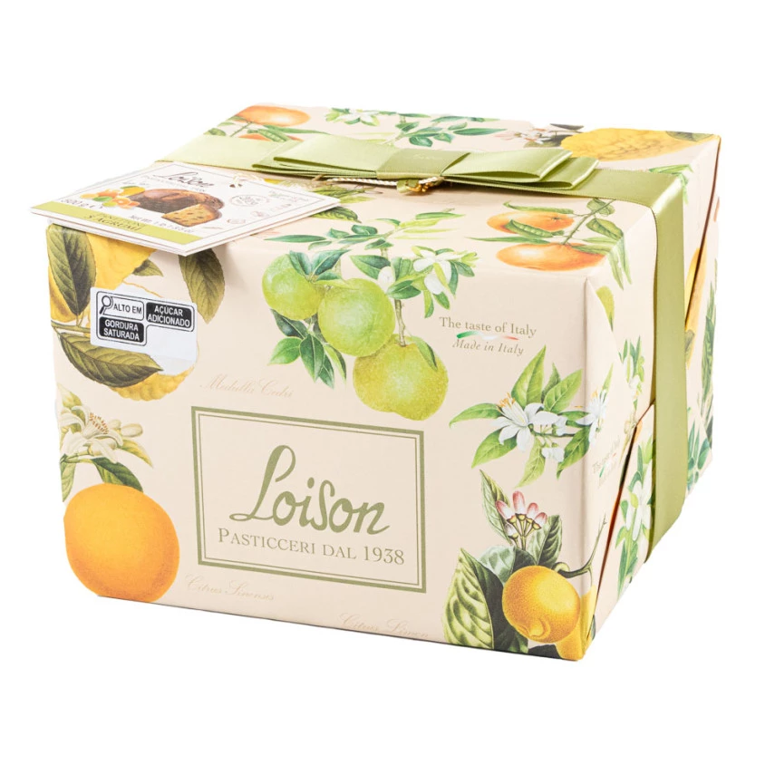 Panettone Agrumi com 5 Frutas Citricas LOISON 500g 