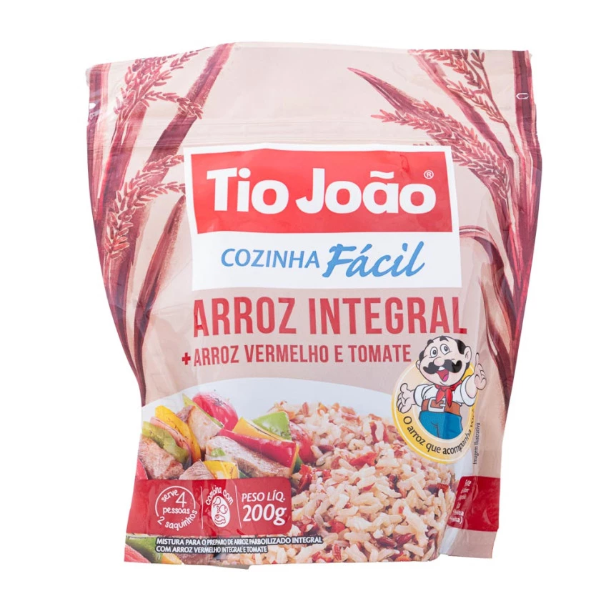 Arroz Integral + Arroz Vermelho e Tomate TIO JOÃO 200g