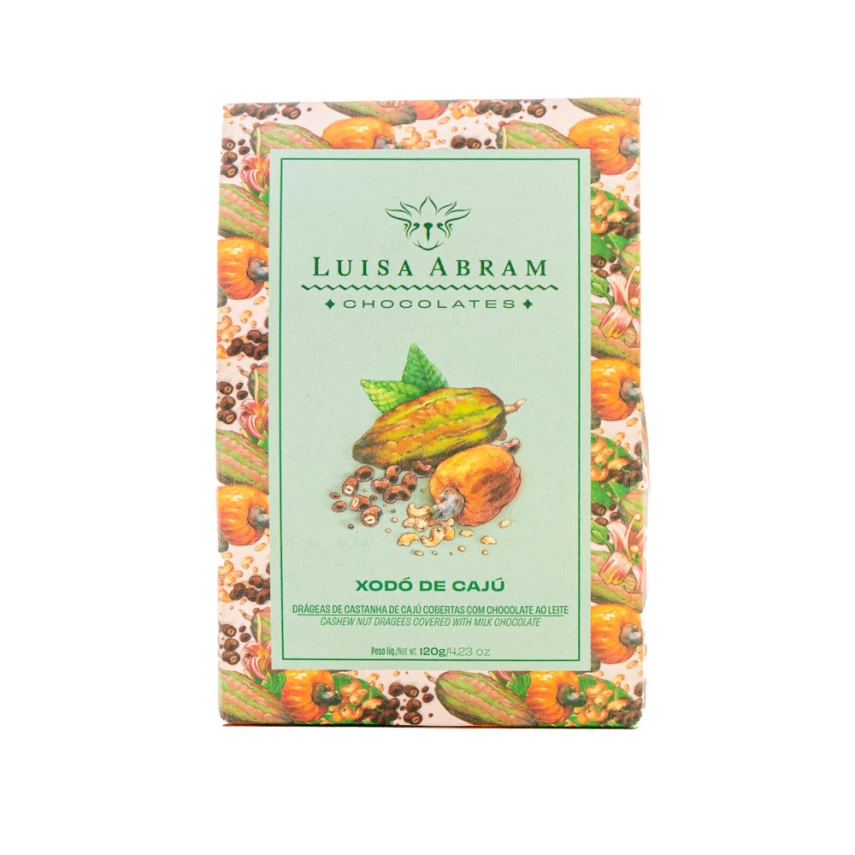 DRAGEAS LUISA ABRAAM CAST CAJU C CHOC AO LEITE 120G
