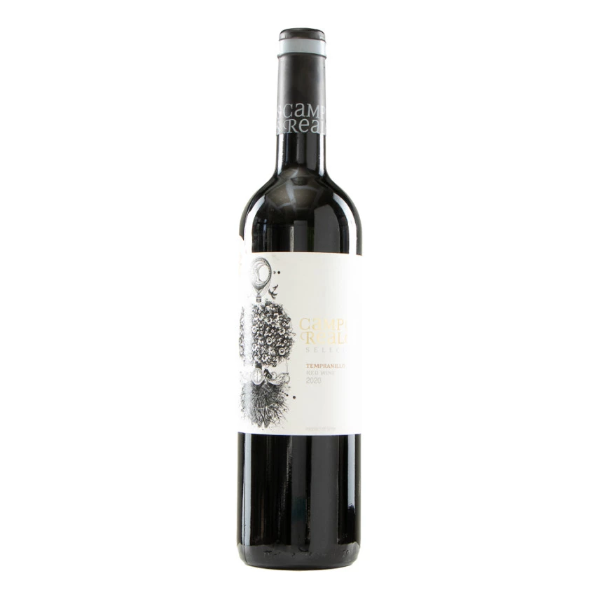 Vinho Espanhol Tinto Tempranillo La Mancha CAMPOS REALES 750ml