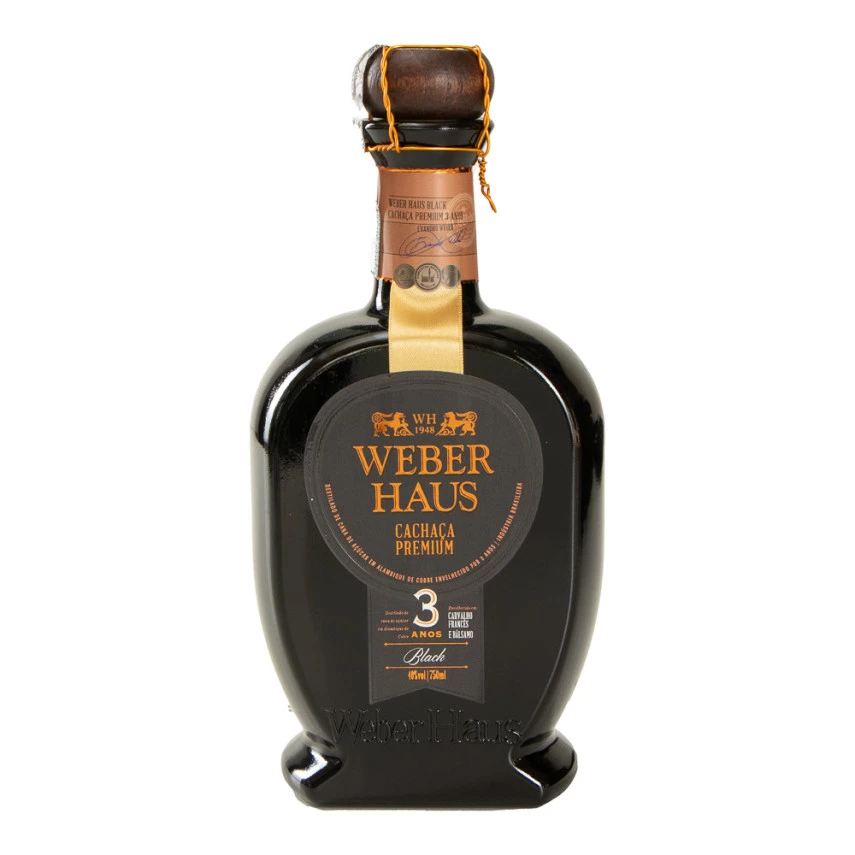 CACHACA WEBER HAUS EX BLACK PORCELANA 750ML