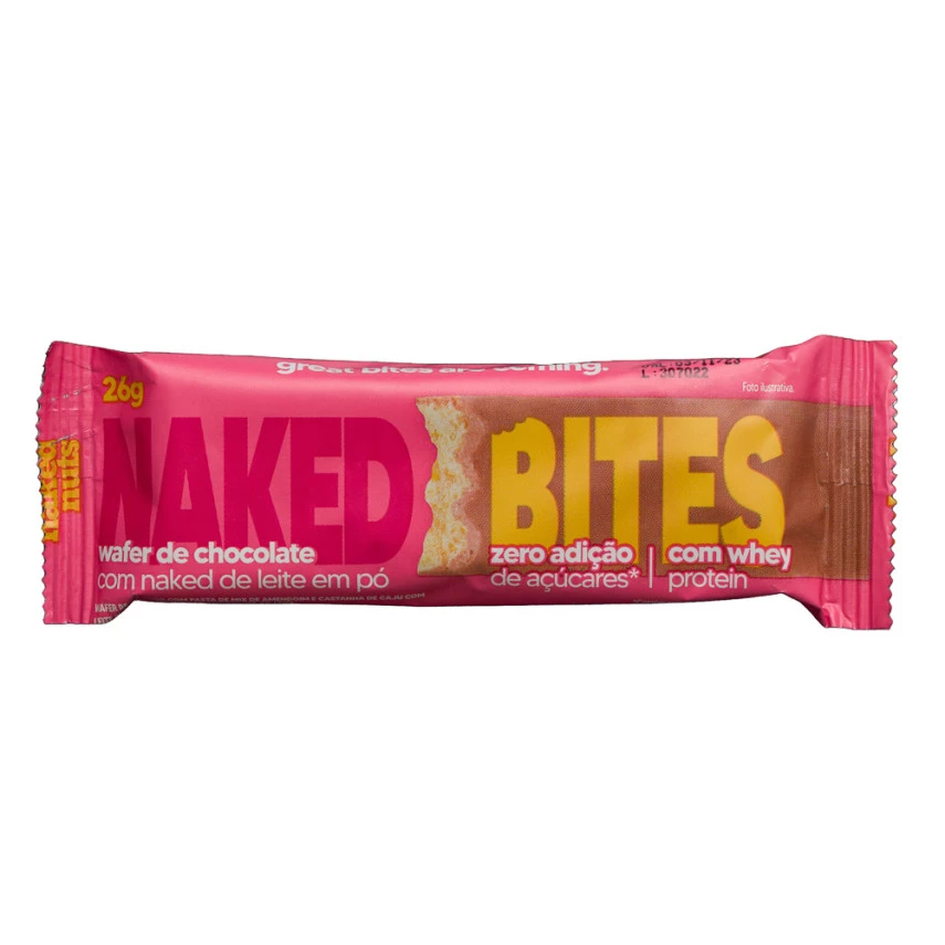 NAKED BITES LEITE EM PO CHOCOLATE LEITE 26G