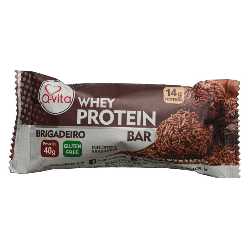 Barrinha Proteína de Brigadeiro Q-VITA 40g