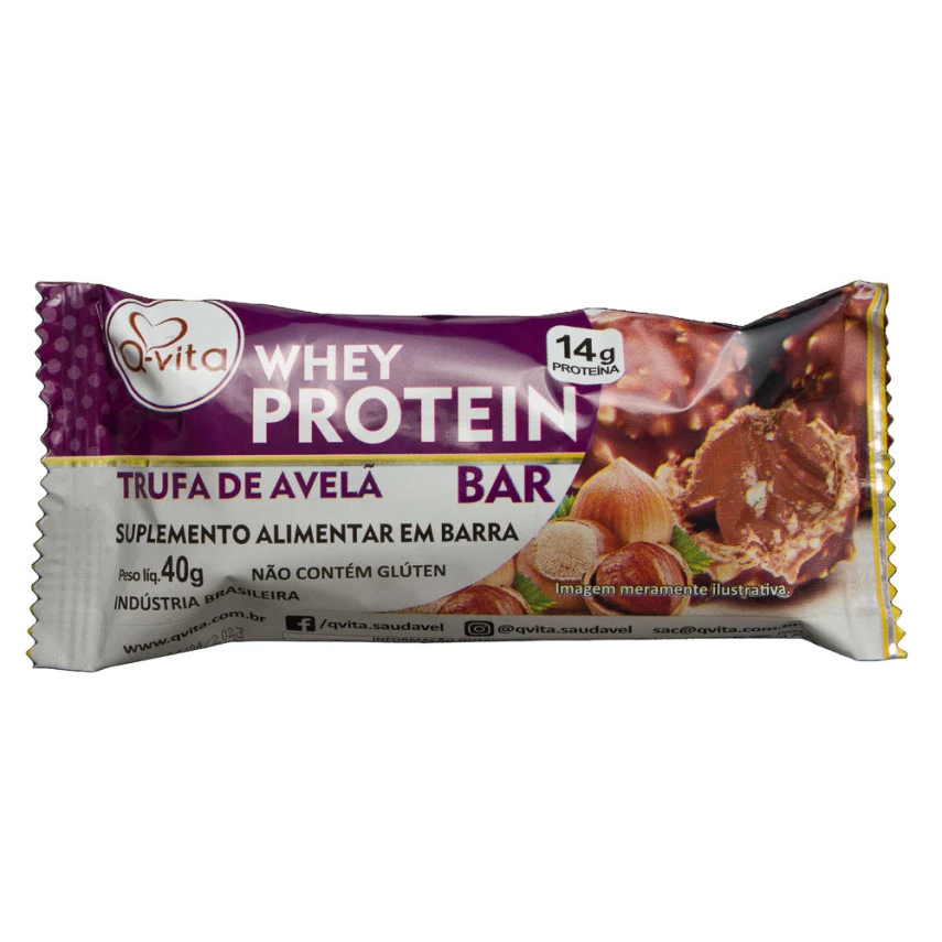 BARRA PROTEINA TRUFA AVELA Q VITA 40G