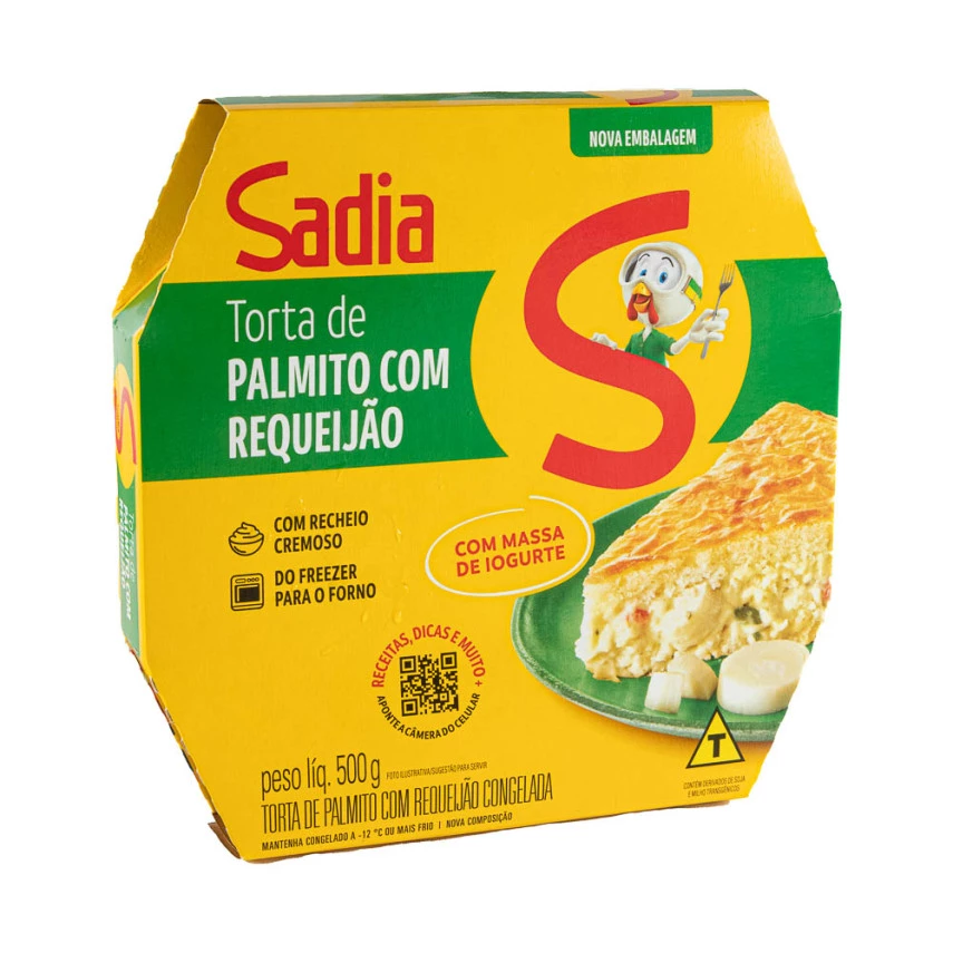 Torta Palmito Catupiry Massa de Iorgute SADIA 500g