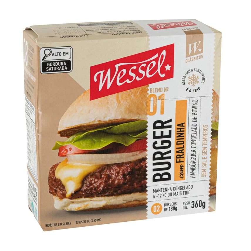 Hambúrguer de Fraldinha WESSEL 360gr