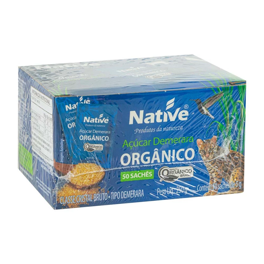 Açúcar Demerara Orgânico NATIVE 250g 50 sachês
