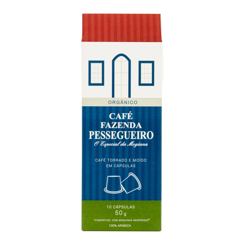 Café Orgânico 10 Cápsulas FAZENDA PESSEGUEIRO 50g