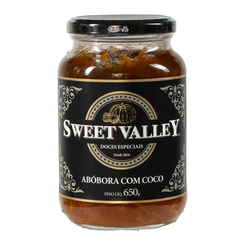  Doce de Abóbora Cremoso com Coco SWEET VALLEY 650g