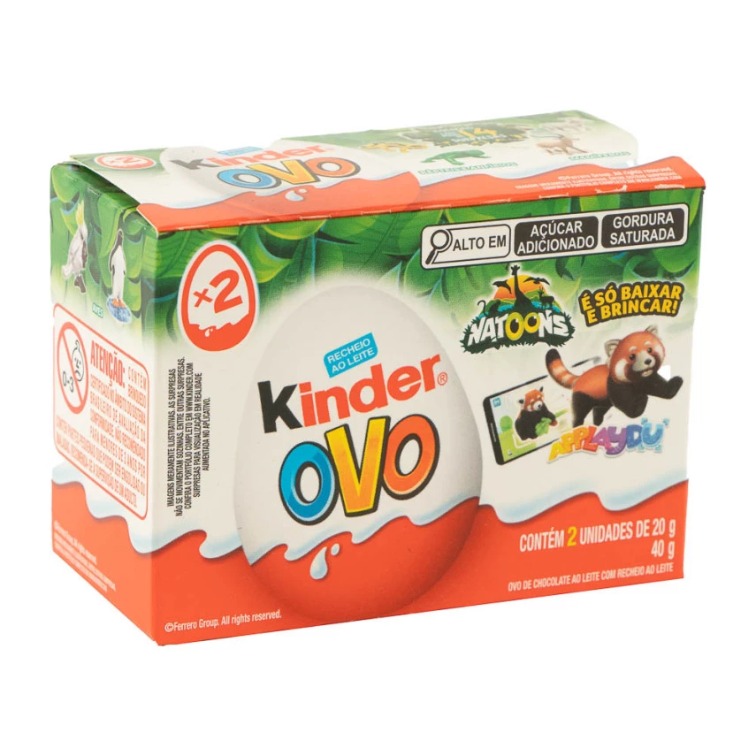 Ovo de Chocolate ao Leite com Recheio ao Leite KINDE 40g