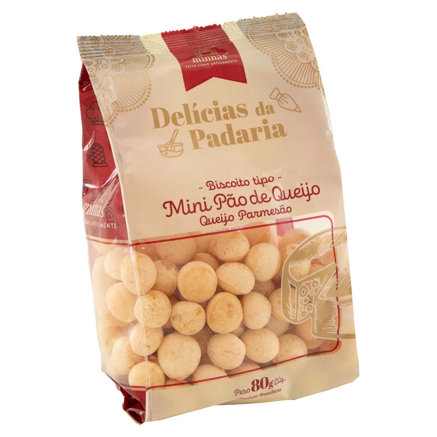 Biscoito de Polvilho Tipo Mini Pão de Queijo MINNAS 80g