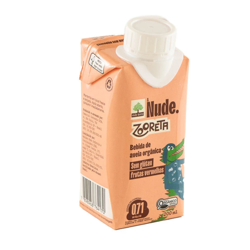 BEB DE AVEIA NUDE ZOORETA FRUTAS VERM 200ML