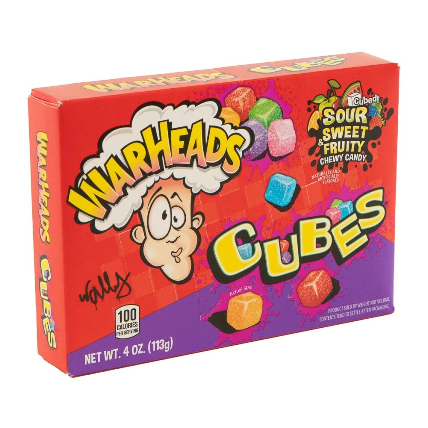 Balas Sour Chewy Cubes Jelly Beans WARHEADS 113g