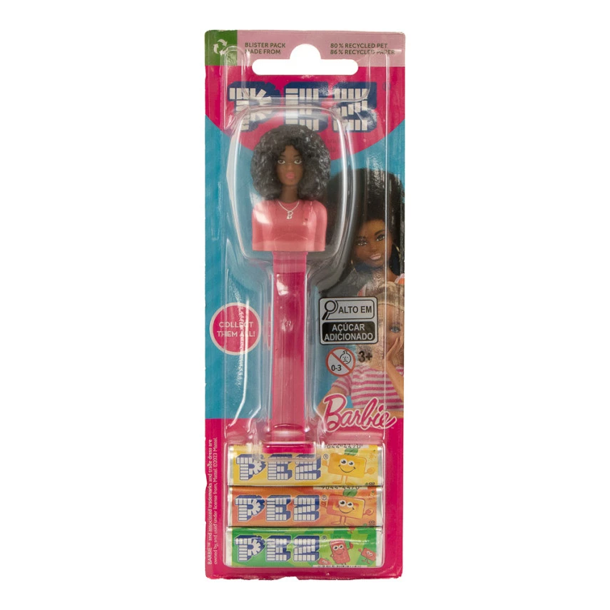Pastilha Blister Barbie com Dispense 1+3 PEZ