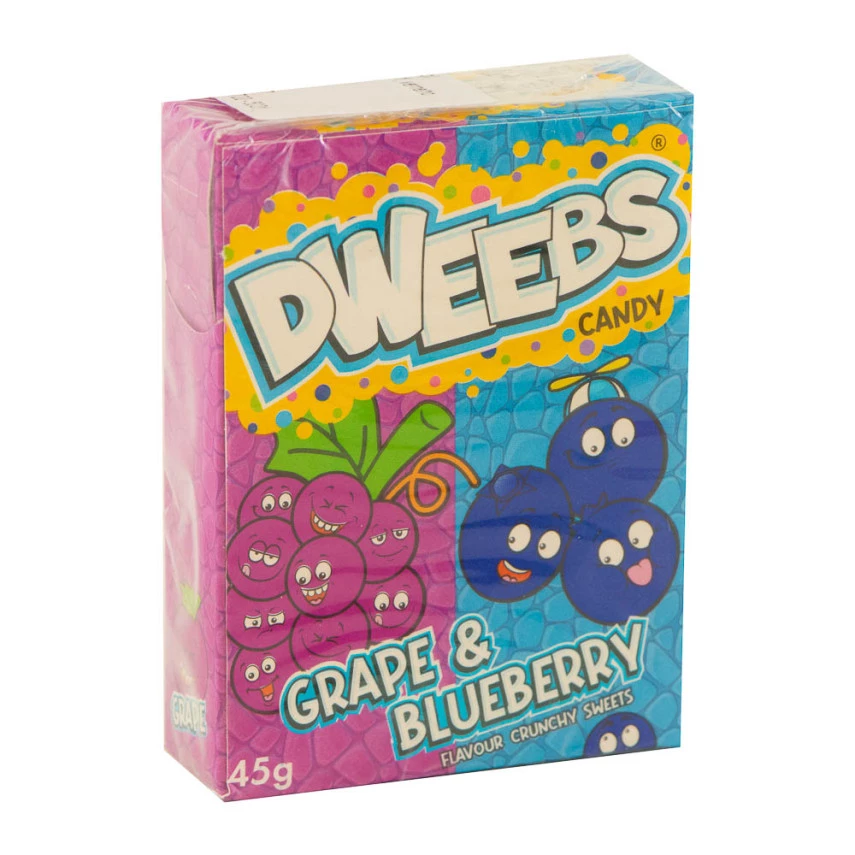 Bala de Uva e Mirtilo DWEEBS CANDY 45g