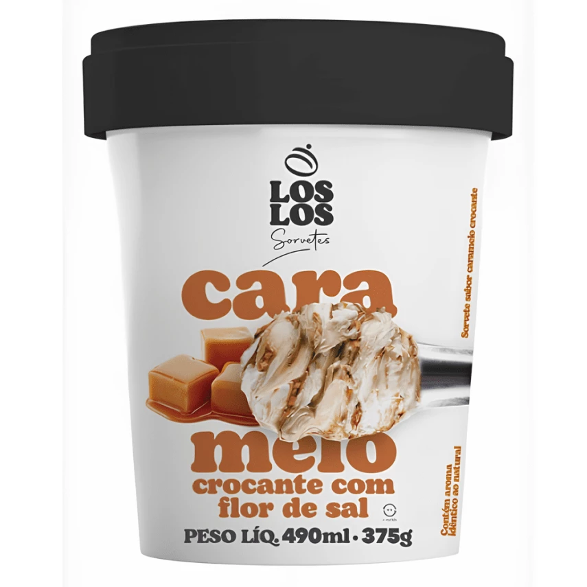 Sorvete Caramelo Crocante com Flor de Sal LOS LOS 490ml