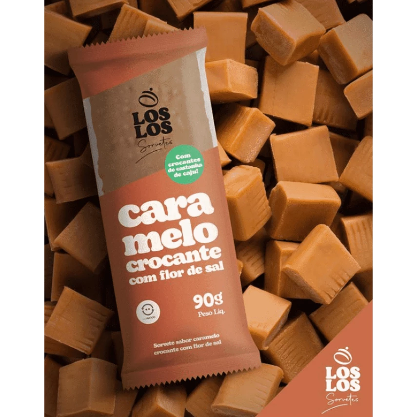 Picolé Caramelo Crocante com Flor de Sal LOS LOS 90g