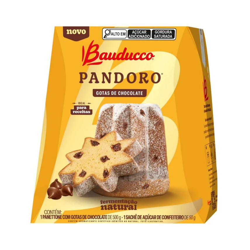 Pandoro Gotas de Chocolate Bauducco 500g