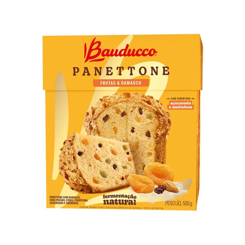 Panettone Speciale com Frutas e Damasco BAUDUCCO 500g Panettone Speciale com Frutas e Damasco BAUDUCCO 500g
