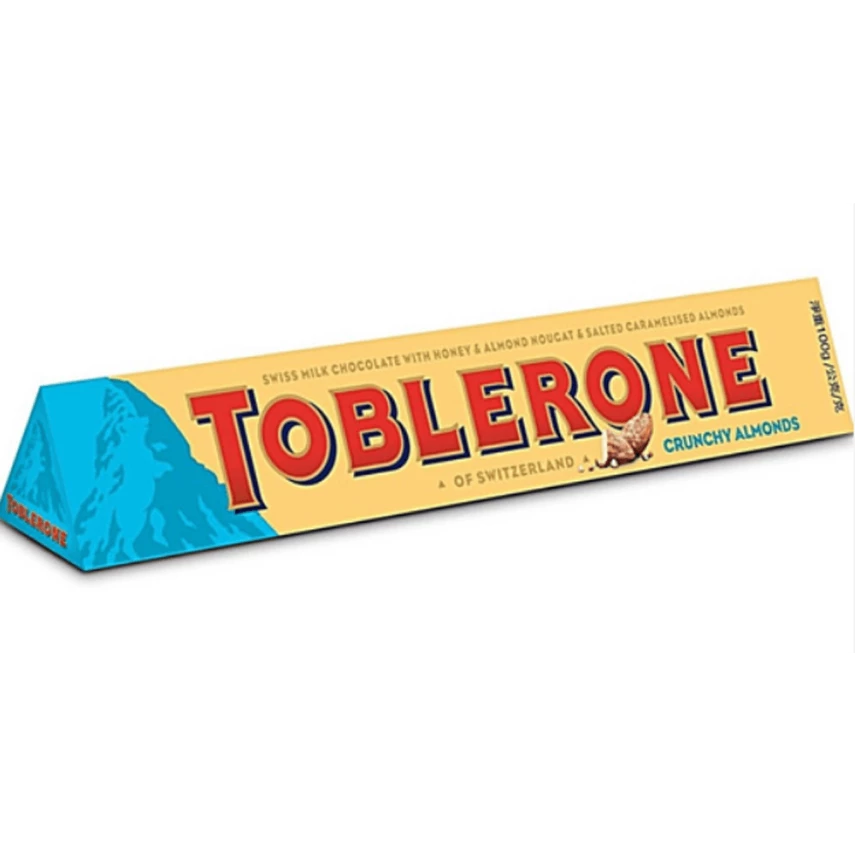 CHOC TOBLERONE CRUNCHY ALMONDS 100G
