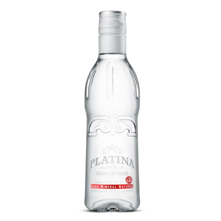 Água Mineral Natural Com Gás Premium PLATINA 300ml