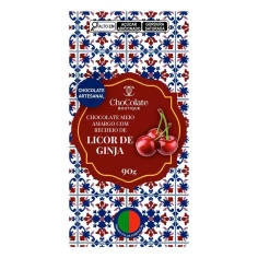 Chocolate Meio Amargo Recheado Licor de Ginja BOUTIQUE 90g