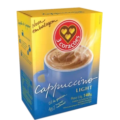 Cappuccino Light 10 Sachês 3 CORAÇÕES 140g