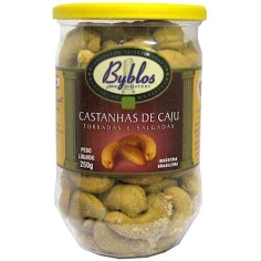 Castanha de Cajú Torrada e Salgada Pote BYBLOS 250g