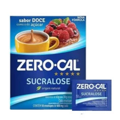 Adoçante Sucralose em pó ZERO-CAL 50 envelopes