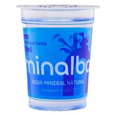 Água Mineral Natural Sem Gás no Copo MINALBA 200ml