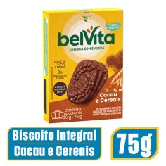 Biscoito Integral Cacau e Cereais BELVITA 75g