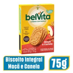 Biscoito Integral Maçã e Canela BELVITA 75g
