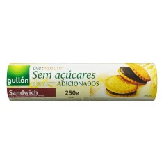 Biscoito Sandwich Chocolate Sem Açúcar GULLÓN 250g
