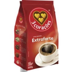 Café Torrado e Moído Extraforte 3 CORAÇÕES 500g
