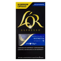 Café Espresso Ristretto Decaffeinato 10 Cápsulas L'OR 52g