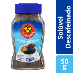 Café Descafeinado Solúvel em Vidro 3 CORAÇÕES 50g