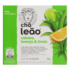 Chá Cítrico Laranja Limão Cidreira Sachê LEÃO