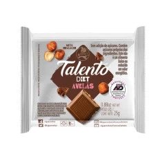 CHOC GAROTO TALENTO DIET AVELA 25G