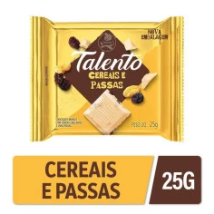 CHOC GAROTO TALENTO CEREAIS E PASSAS 25G