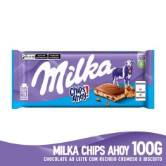 Chocolate ao leite Chips Ahoy  MILKA 90g